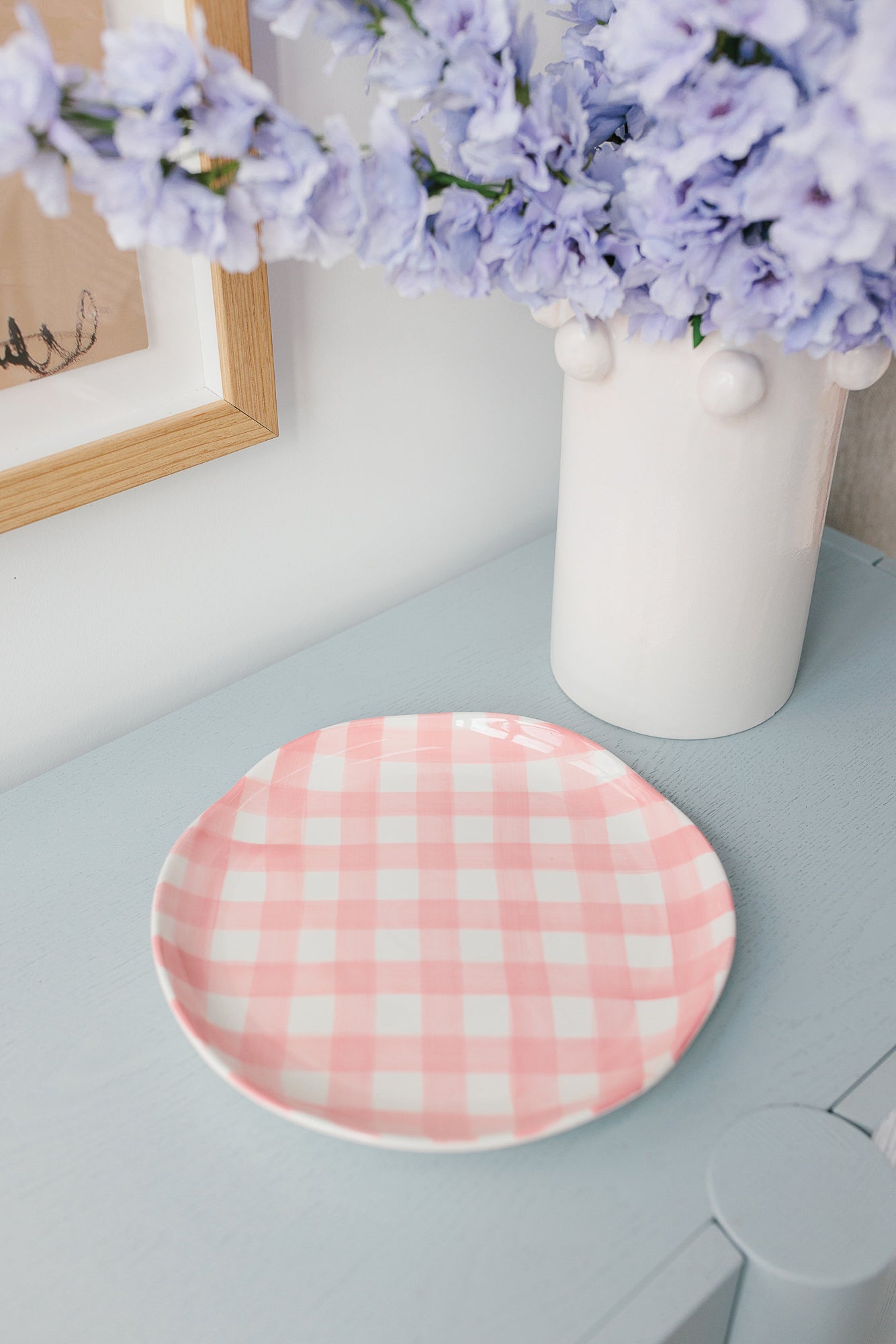 GINGHAM PLATE - PINK